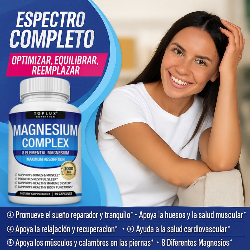 OFERTA 2X1 | Magnesio Complex™ 8 en 1 - Equilibrio Corporal Completo 1000mg
