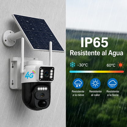 Cámara de Seguridad Solar 4G 360° con Vigilancia sin WiFi