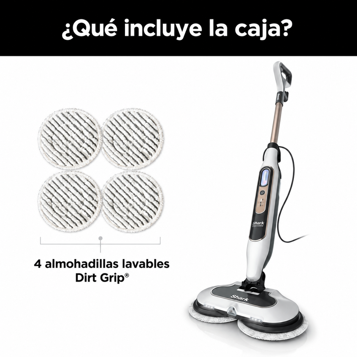 Mopa Multifuncional Trapeador a Vapor SharkPower | Limpieza Profunda de Pisos