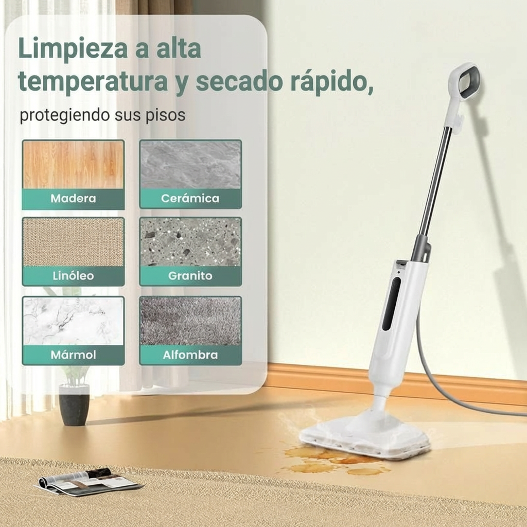 Mopa Limpiador Rociador Trapeador | Limpieza Profunda y Sin Esfuerzo en Todo Tipo de Pisos